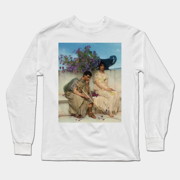 An Eloquent Silence by Lawrence Alma-Tadema Long Sleeve T-Shirt by Classic Art Stall